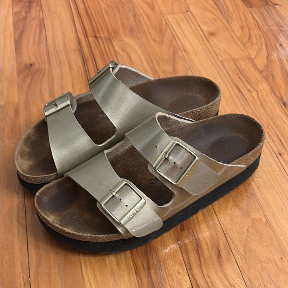 Papillio Silver and Brown Sandals with Adjustable Straps